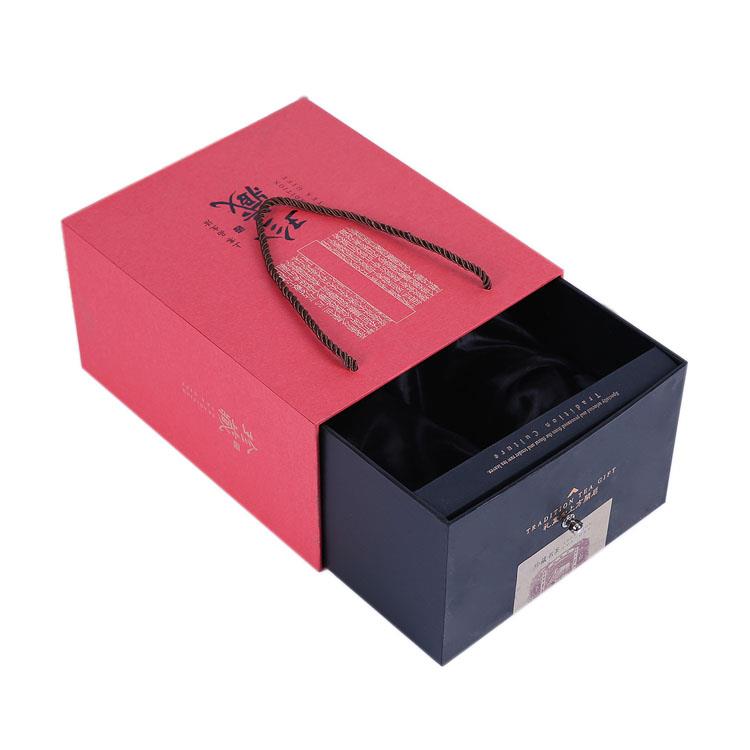 boîte à thé rouge boîte cadeau de luxe (3)
