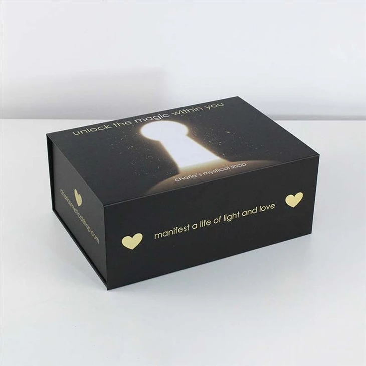 Black Magnetic Box With Shinning Logo