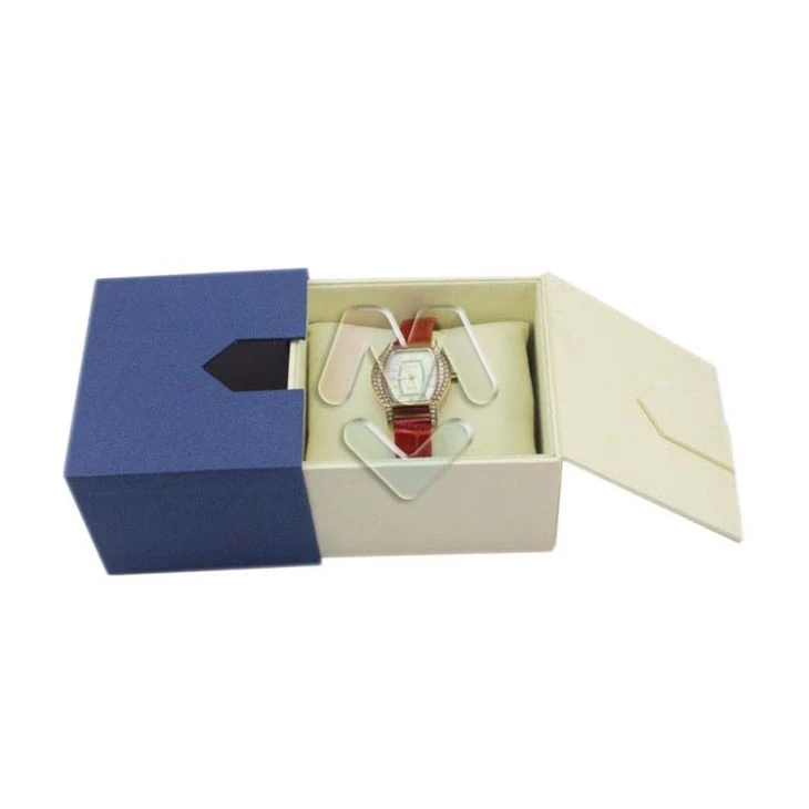 Boîte à montres avec tiroir en carton à retirer