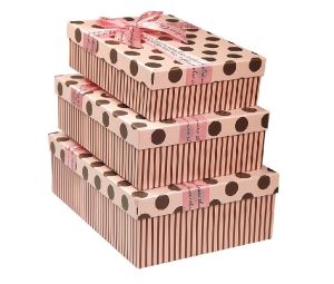 Coffrets cadeaux avec couvercles rectangle boîte de faveur