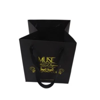 Sacs en papier noirs pour le shopping